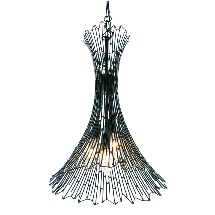 Varaluz 320F03CBAG Three Light Foyer Pendant, Carboged Gold