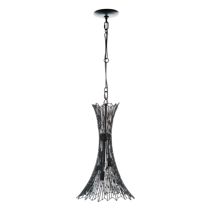 Varaluz 320F03CBAG Three Light Foyer Pendant, Carboged Gold