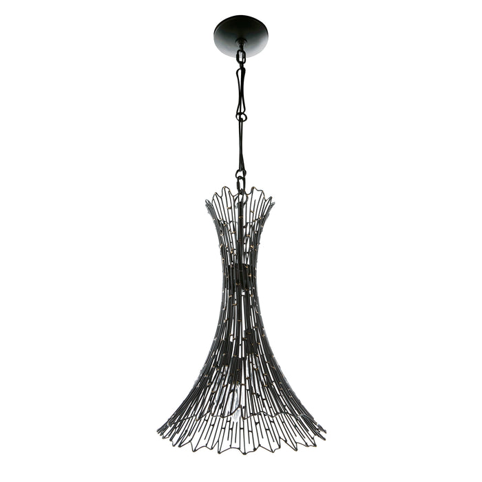 Varaluz 320F03CBAG Three Light Foyer Pendant, Carboged Gold