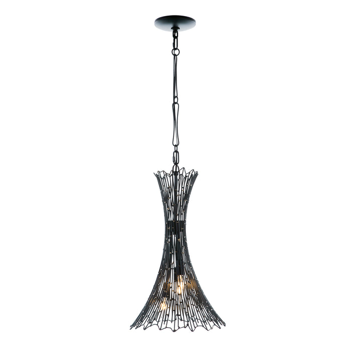Varaluz 320F03CBAG Three Light Foyer Pendant, Carboged Gold