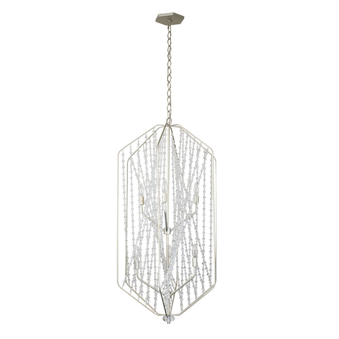 Varaluz 321F06SO Six Light Foyer Pendant, Silverado