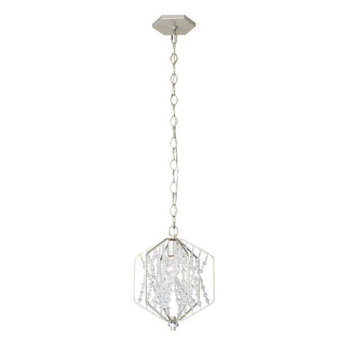 Varaluz 321M01SO One Light Mini Pendant, Silverado