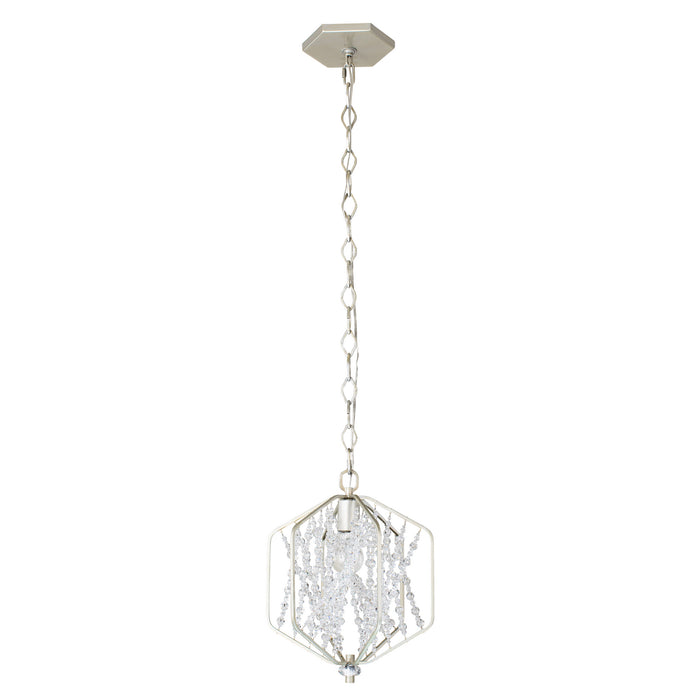 Varaluz 321M01SO One Light Mini Pendant, Silverado