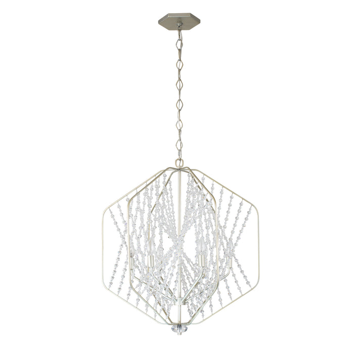 Varaluz 321P06SO Six Light Pendant, Silverado