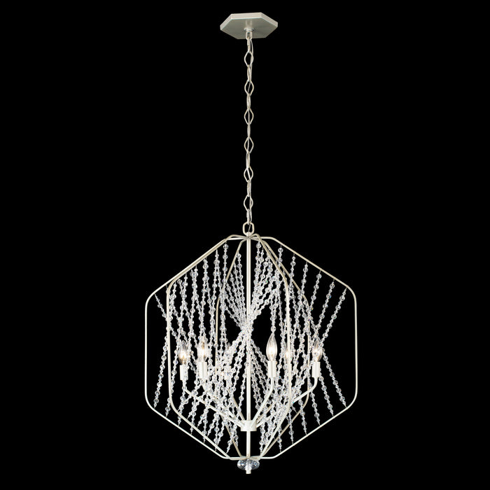Varaluz 321P06SO Six Light Pendant, Silverado