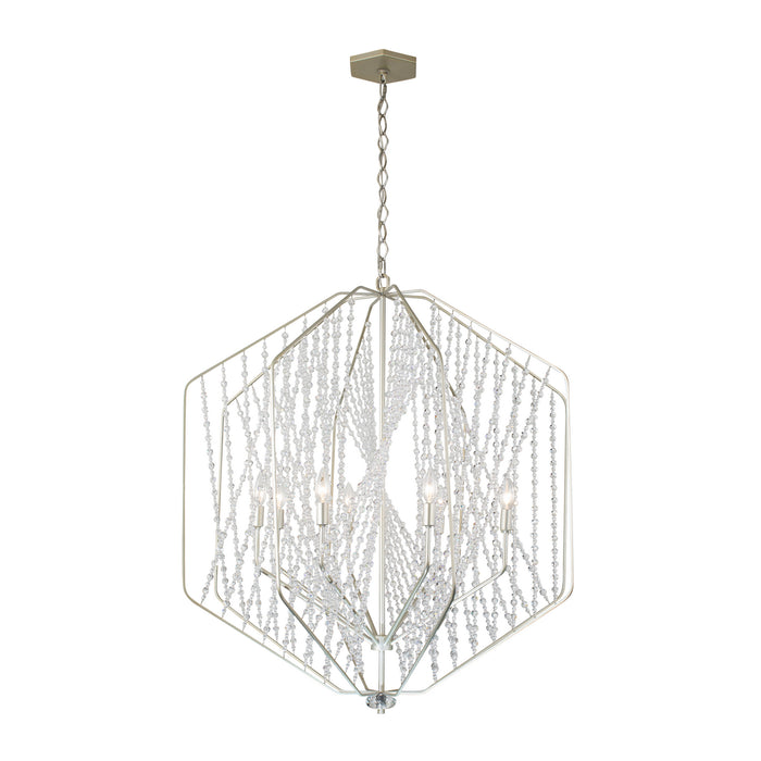 Varaluz 321P08SO Eight Light Pendant, Silverado