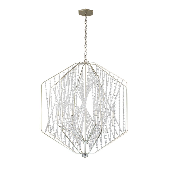 Varaluz 321P08SO Eight Light Pendant, Silverado