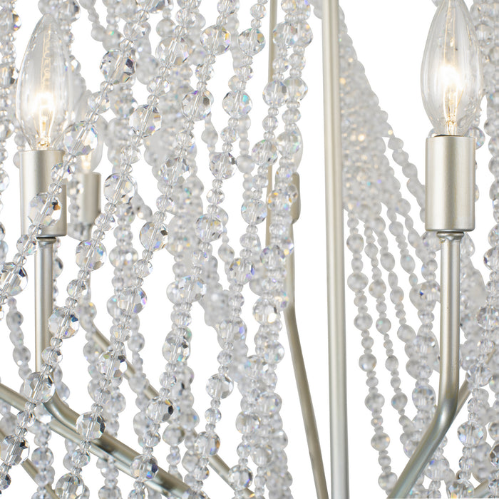 Varaluz 321P08SO Eight Light Pendant, Silverado