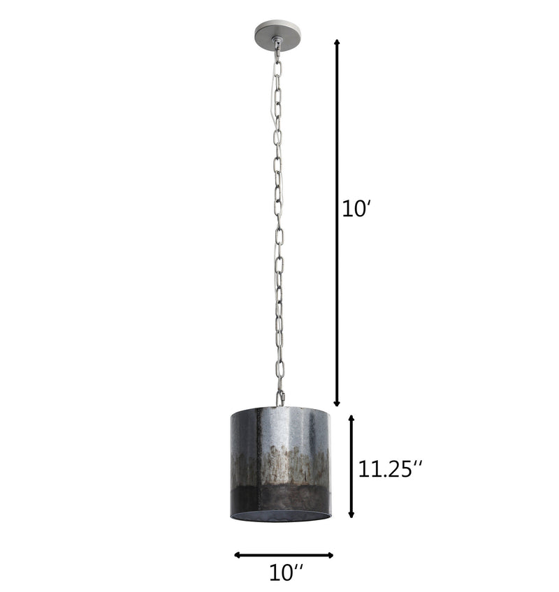 Varaluz 323M01OG One Light Mini Pendant, Ombre Galvanized