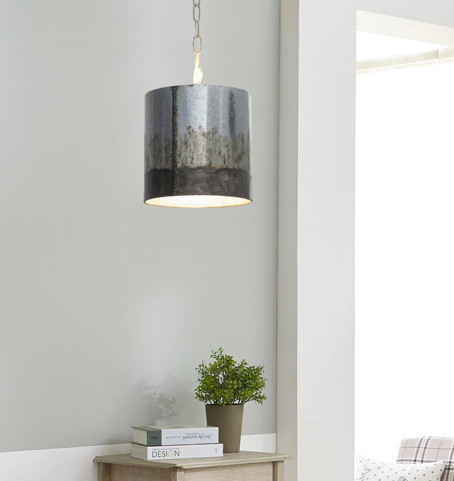Varaluz 323M01OG One Light Mini Pendant, Ombre Galvanized