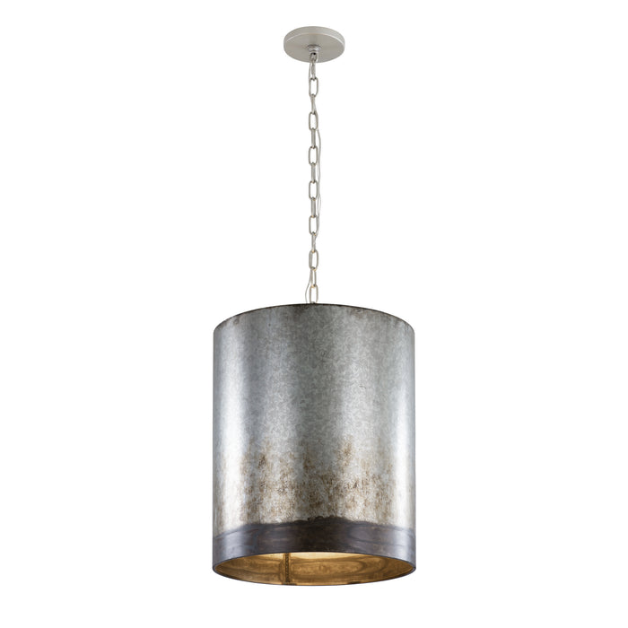 Varaluz 323P03OG Three Light Pendant, Ombre Galvanized