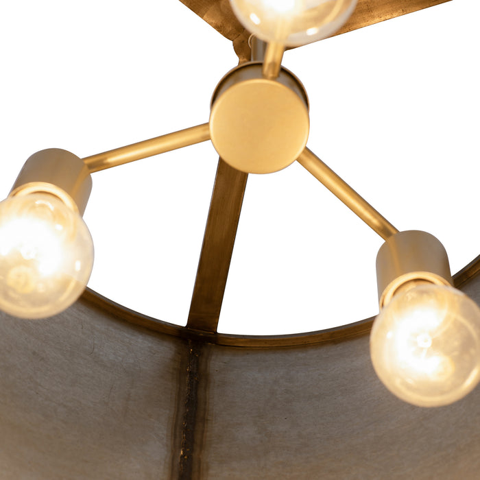 Varaluz 323P03OG Three Light Pendant, Ombre Galvanized