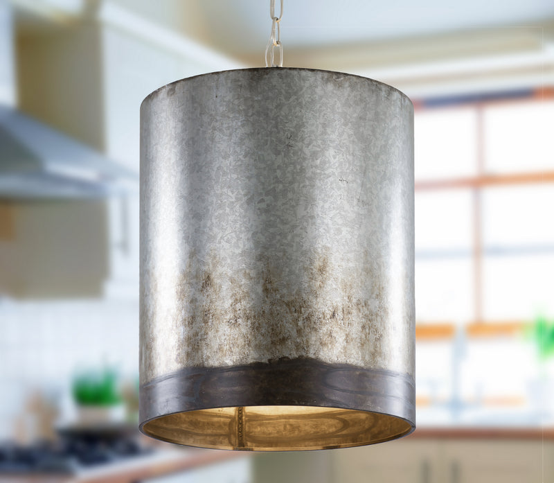 Varaluz 323P03OG Three Light Pendant, Ombre Galvanized