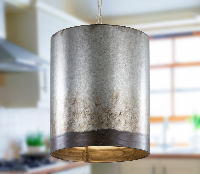 Varaluz 323P03OG Three Light Pendant, Ombre Galvanized