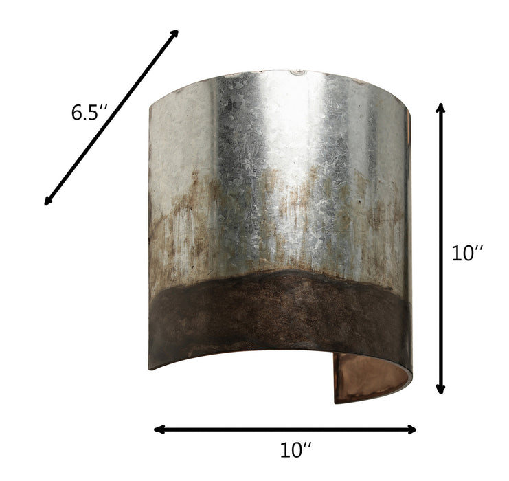 Varaluz 323W01OG One Light Wall Sconce, Ombre Galvanized