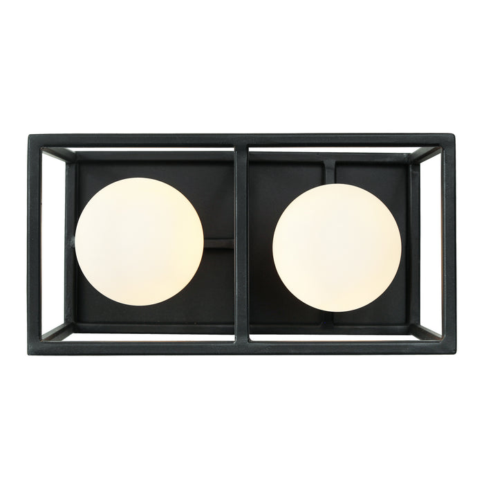 Varaluz 325B02CBHG Two Light Bath, Carbon/Havana Gold