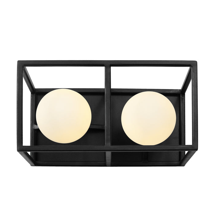 Varaluz 325B02CBHG Two Light Bath, Carbon/Havana Gold