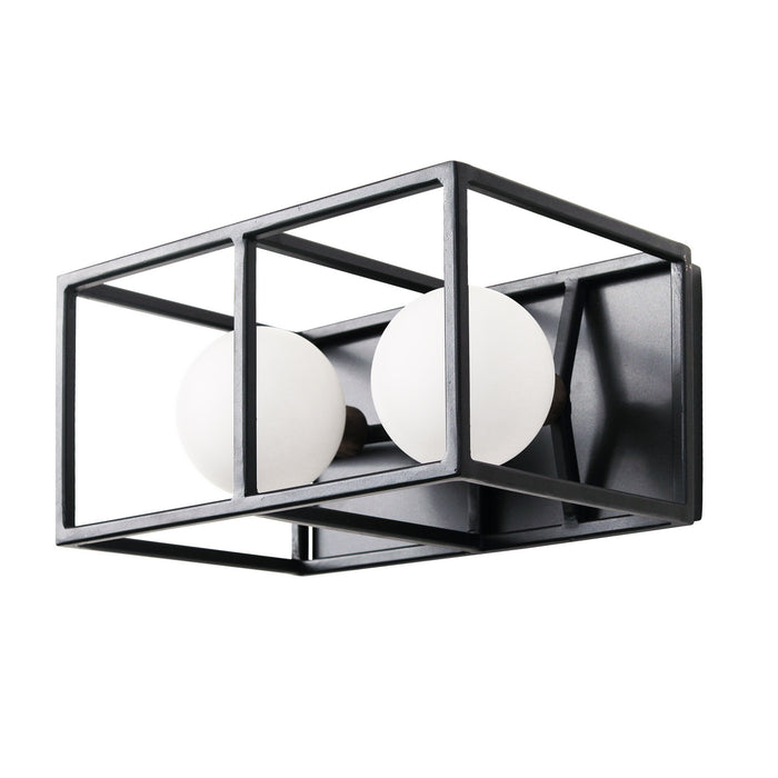 Varaluz 325B02CBHG Two Light Bath, Carbon/Havana Gold