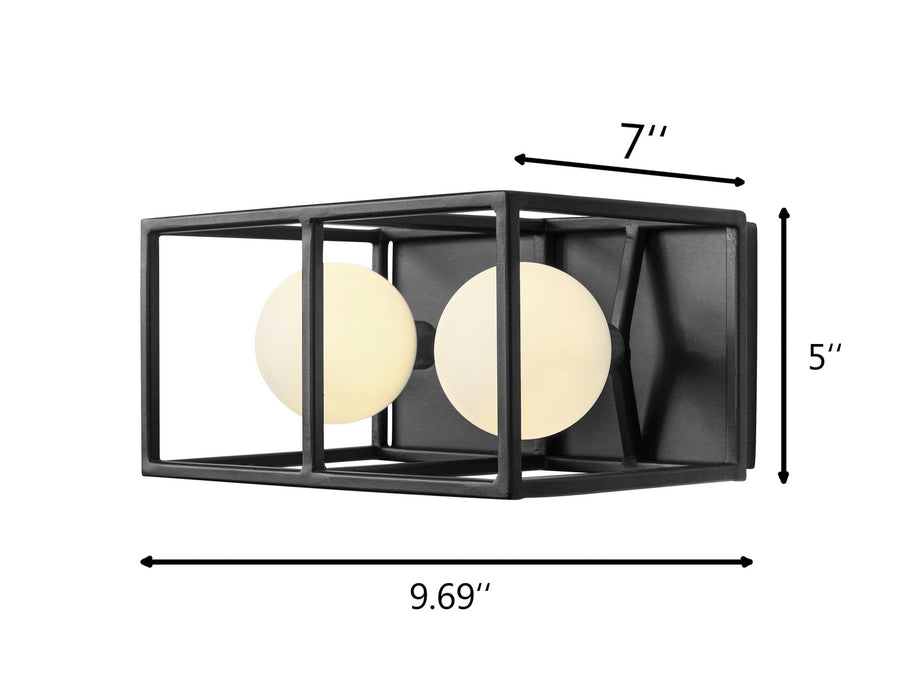 Varaluz 325B02CBHG Two Light Bath, Carbon/Havana Gold