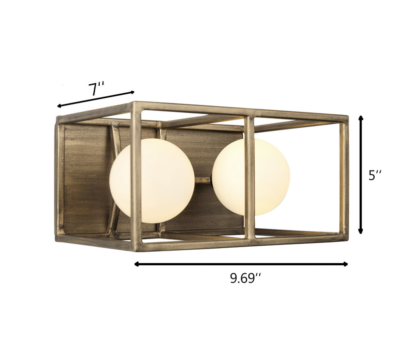 Varaluz 325B02HGCB Two Light Bath, Havana Gold/Carbon