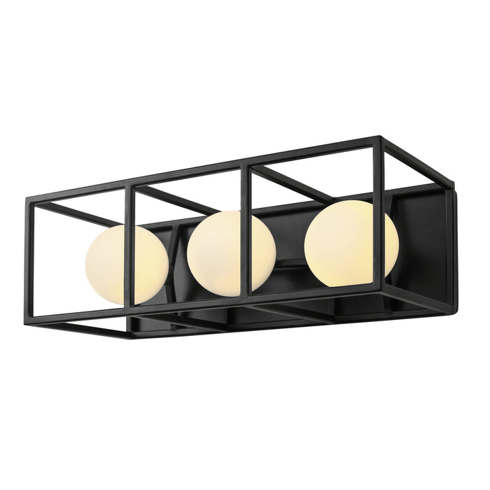 Varaluz 325B03CBHG Three Light Bath, Carbon/Havana Gold