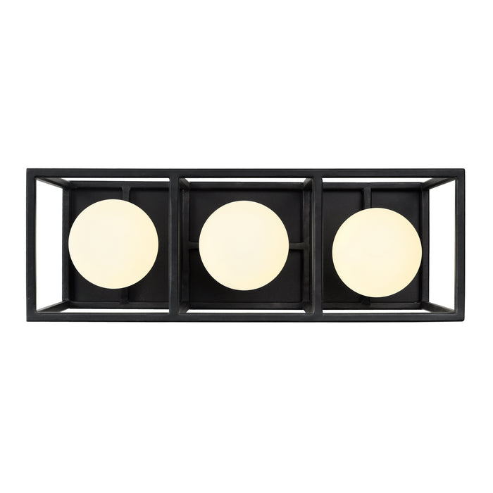 Varaluz 325B03CBHG Three Light Bath, Carbon/Havana Gold