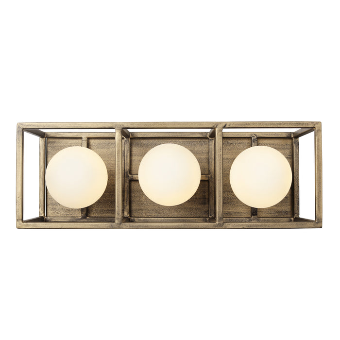 Varaluz 325B03HGCB Three Light Bath, Havana Gold/Carbon