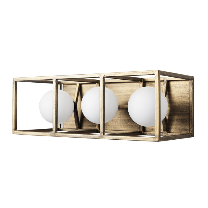 Varaluz 325B03HGCB Three Light Bath, Havana Gold/Carbon
