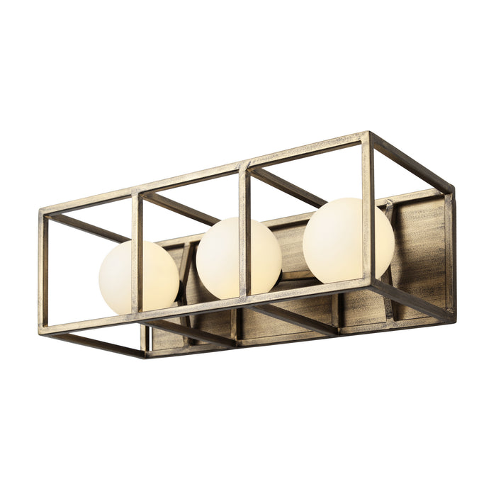 Varaluz 325B03HGCB Three Light Bath, Havana Gold/Carbon