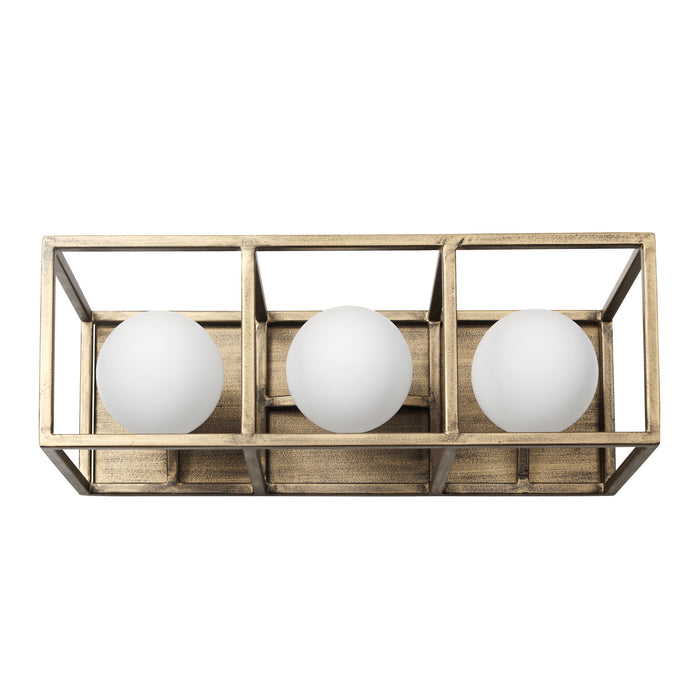 Varaluz 325B03HGCB Three Light Bath, Havana Gold/Carbon