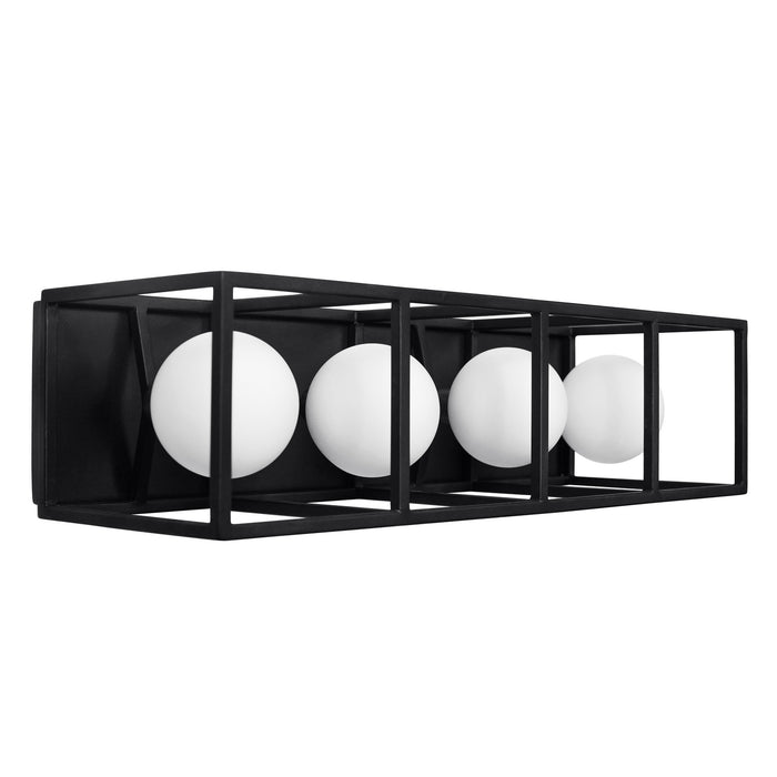 Varaluz 325B04CBHG Four Light Bath, Carbon/Havana Gold