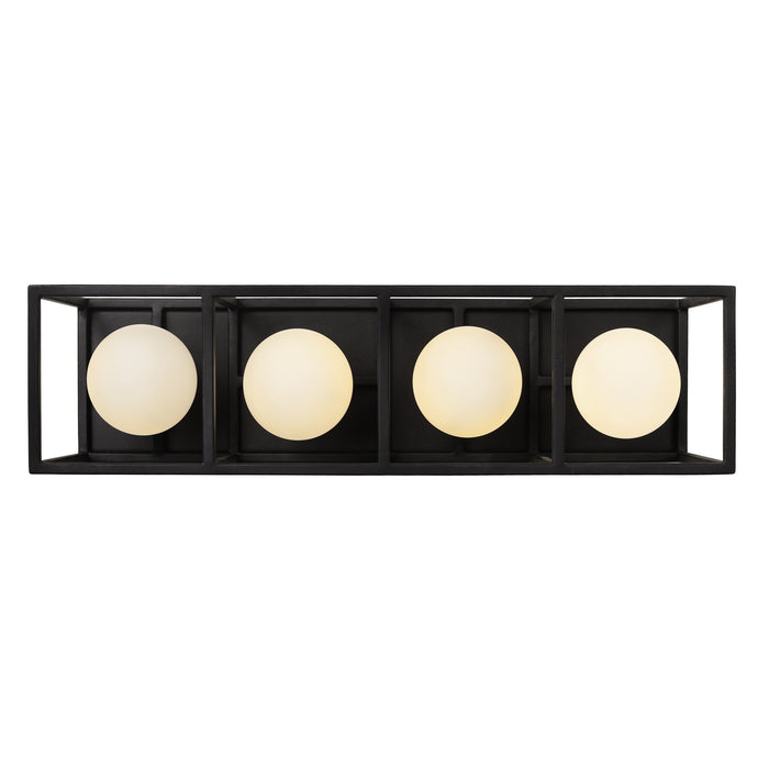 Varaluz 325B04CBHG Four Light Bath, Carbon/Havana Gold