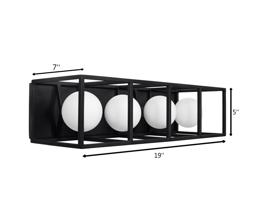 Varaluz 325B04CBHG Four Light Bath, Carbon/Havana Gold