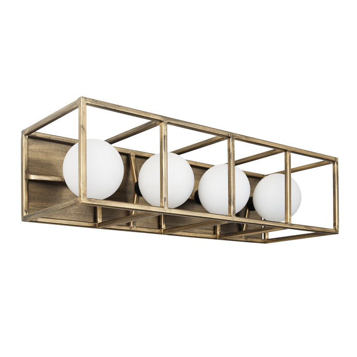 Varaluz 325B04HGCB Four Light Bath, Havana Gold/Carbon