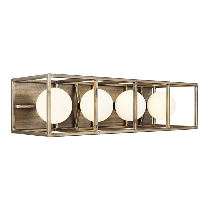 Varaluz 325B04HGCB Four Light Bath, Havana Gold/Carbon