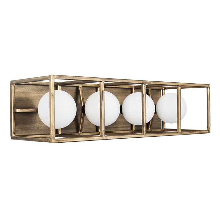 Varaluz 325B04HGCB Four Light Bath, Havana Gold/Carbon
