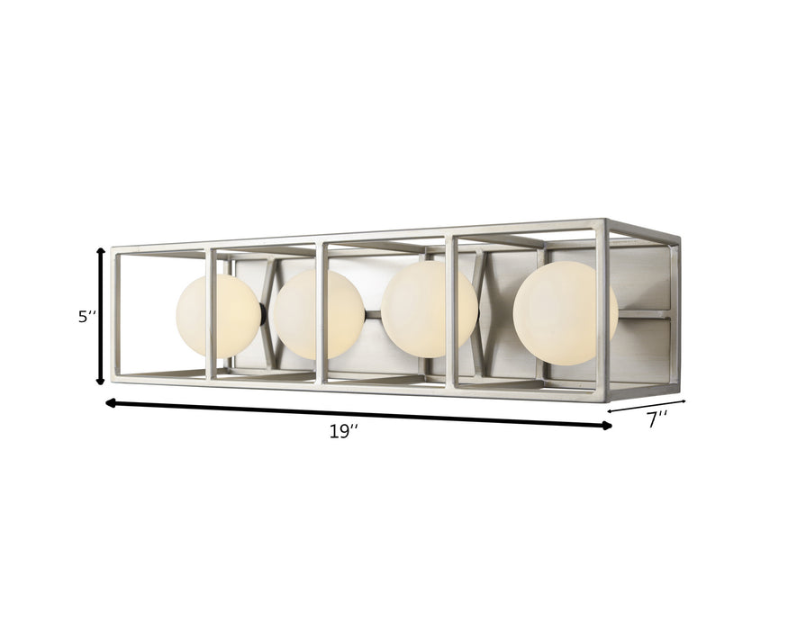 Varaluz 325B04SOCB Four Light Bath, Silverado/Carbon