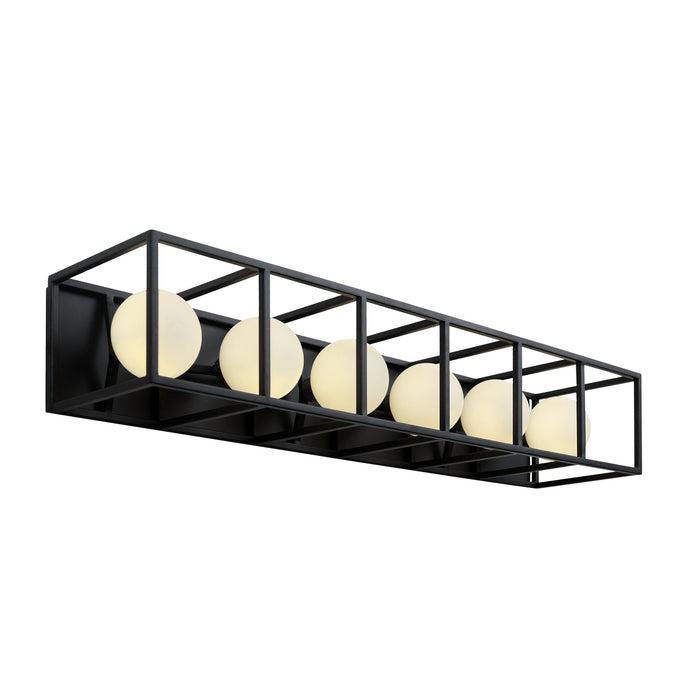 Varaluz 325B06CBHG Six Light Bath, Carbon/Havana Gold