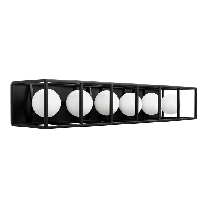 Varaluz 325B06CBHG Six Light Bath, Carbon/Havana Gold