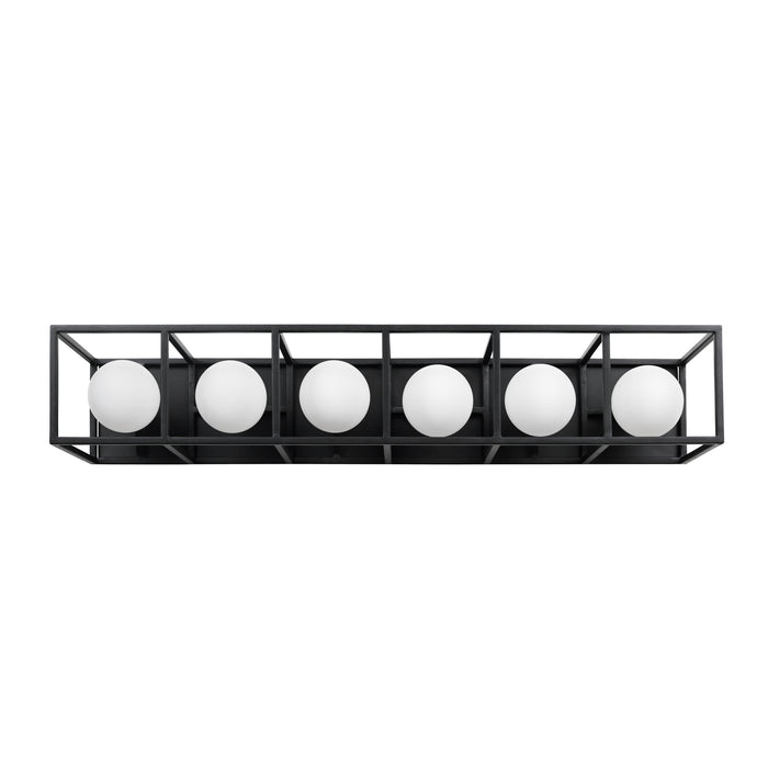 Varaluz 325B06CBHG Six Light Bath, Carbon/Havana Gold