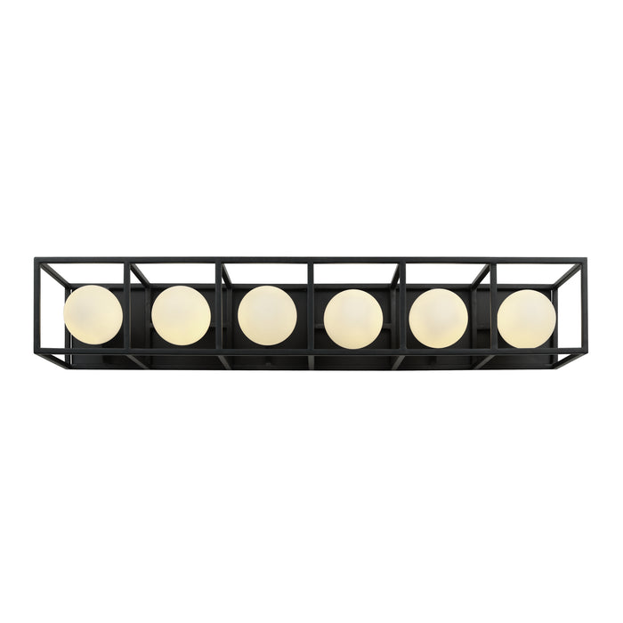 Varaluz 325B06CBHG Six Light Bath, Carbon/Havana Gold
