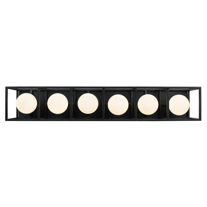Varaluz 325B06CBHG Six Light Bath, Carbon/Havana Gold