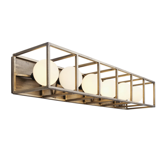 Varaluz 325B06HGCB Six Light Bath, Havana Gold/Carbon