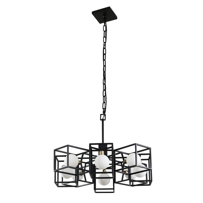 Varaluz 325C08CBHG Eight Light Pendant, Carbon/Havana Gold