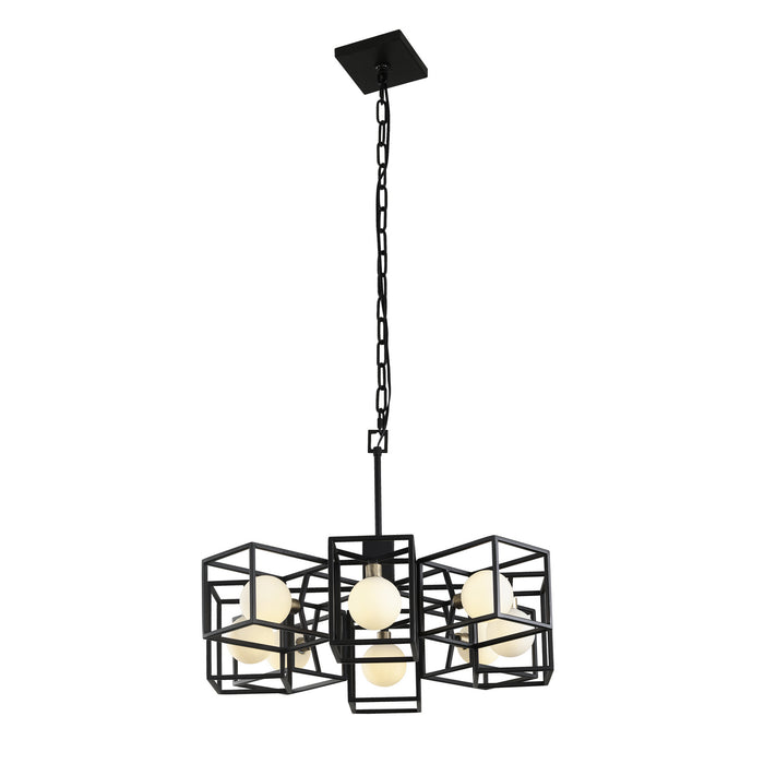 Varaluz 325C08CBHG Eight Light Pendant, Carbon/Havana Gold