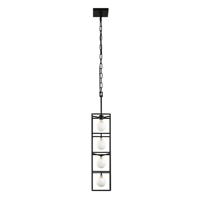 Varaluz 325F03CBHG Three Light Foyer Pendant, Carbon/Havana Gold
