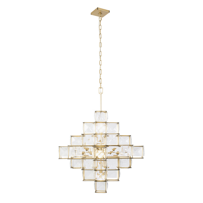 Varaluz 329C06CG Six Light Chandelier, Calypso Gold
