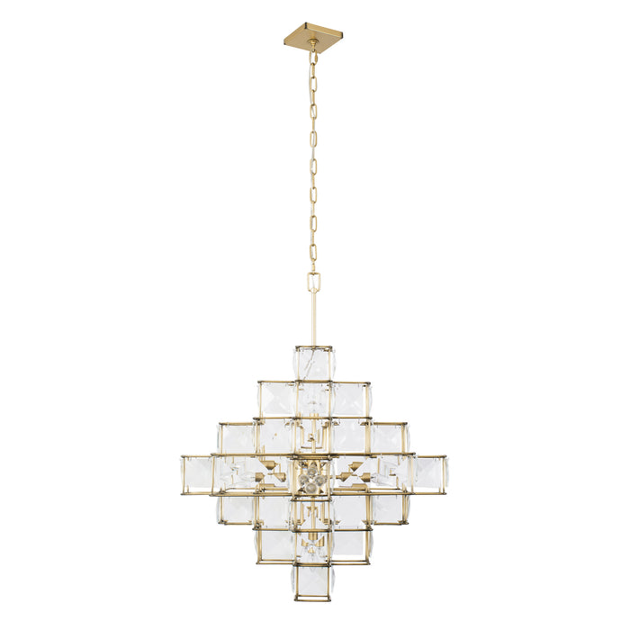 Varaluz 329C06CG Six Light Chandelier, Calypso Gold