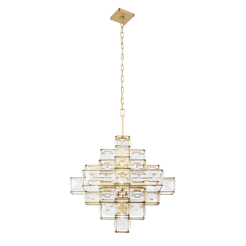 Varaluz 329C06CG Six Light Chandelier, Calypso Gold