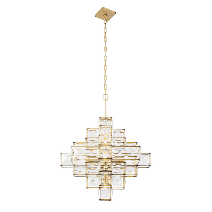 Varaluz 329C06CG Six Light Chandelier, Calypso Gold